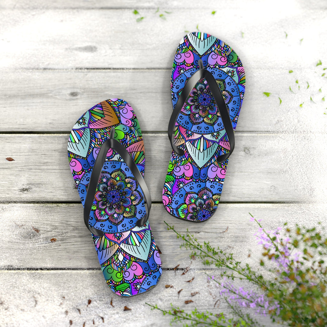 Bohemian Mandala Flip Flops - Colorful & Unique Shoes - Blululi