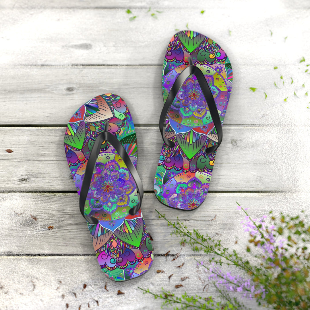 Bohemian Mandala Flip Flops - Colorful & Unique Shoes - Blululi