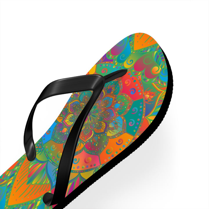 Bohemian Mandala Flip Flops - Colorful & Vibrant Shoes - Blululi