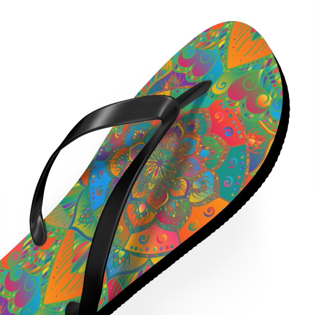 Bohemian Mandala Flip Flops - Colorful & Vibrant Shoes - Blululi