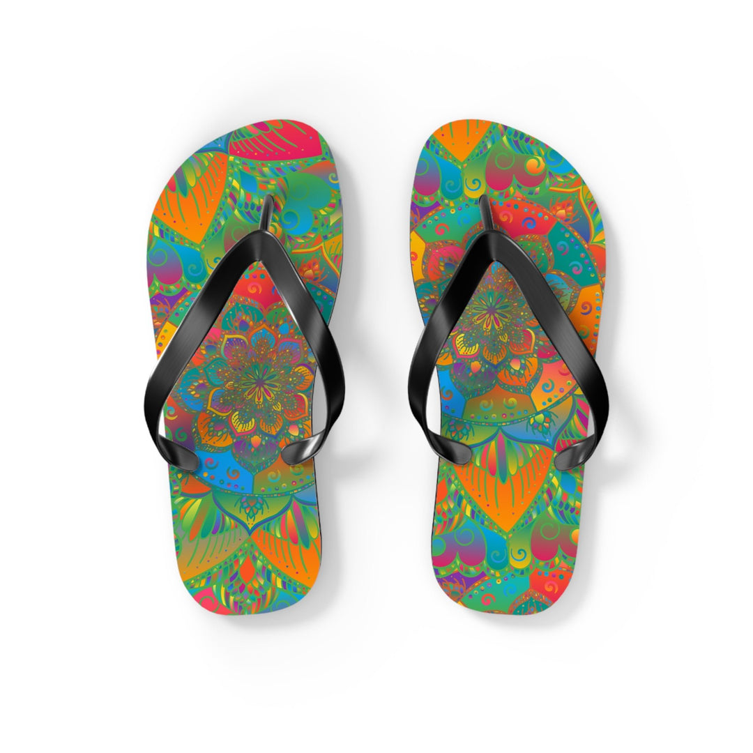 Bohemian Mandala Flip Flops - Colorful & Vibrant Shoes - Blululi