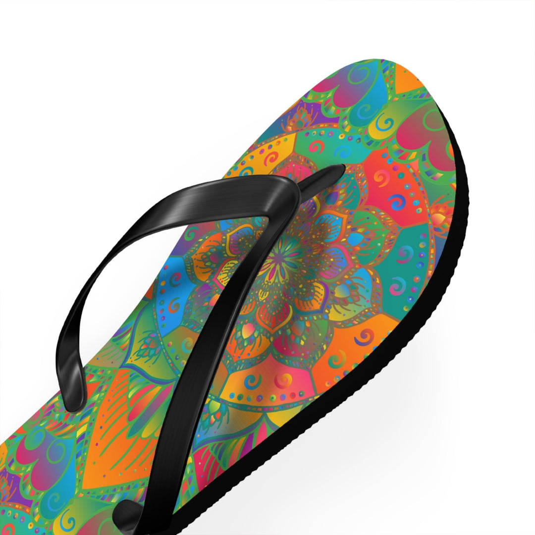 Bohemian Mandala Flip Flops - Colorful & Vibrant Shoes - Blululi