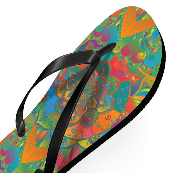 Bohemian Mandala Flip Flops - Colorful & Vibrant Shoes - Blululi