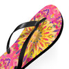 Bohemian Mandala Flip Flops - Pink, Yellow, Purple Shoes - Blululi