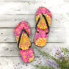 Bohemian Mandala Flip Flops - Pink, Yellow, Purple Shoes - Blululi