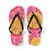 Bohemian Mandala Flip Flops - Pink, Yellow, Purple Shoes - Blululi