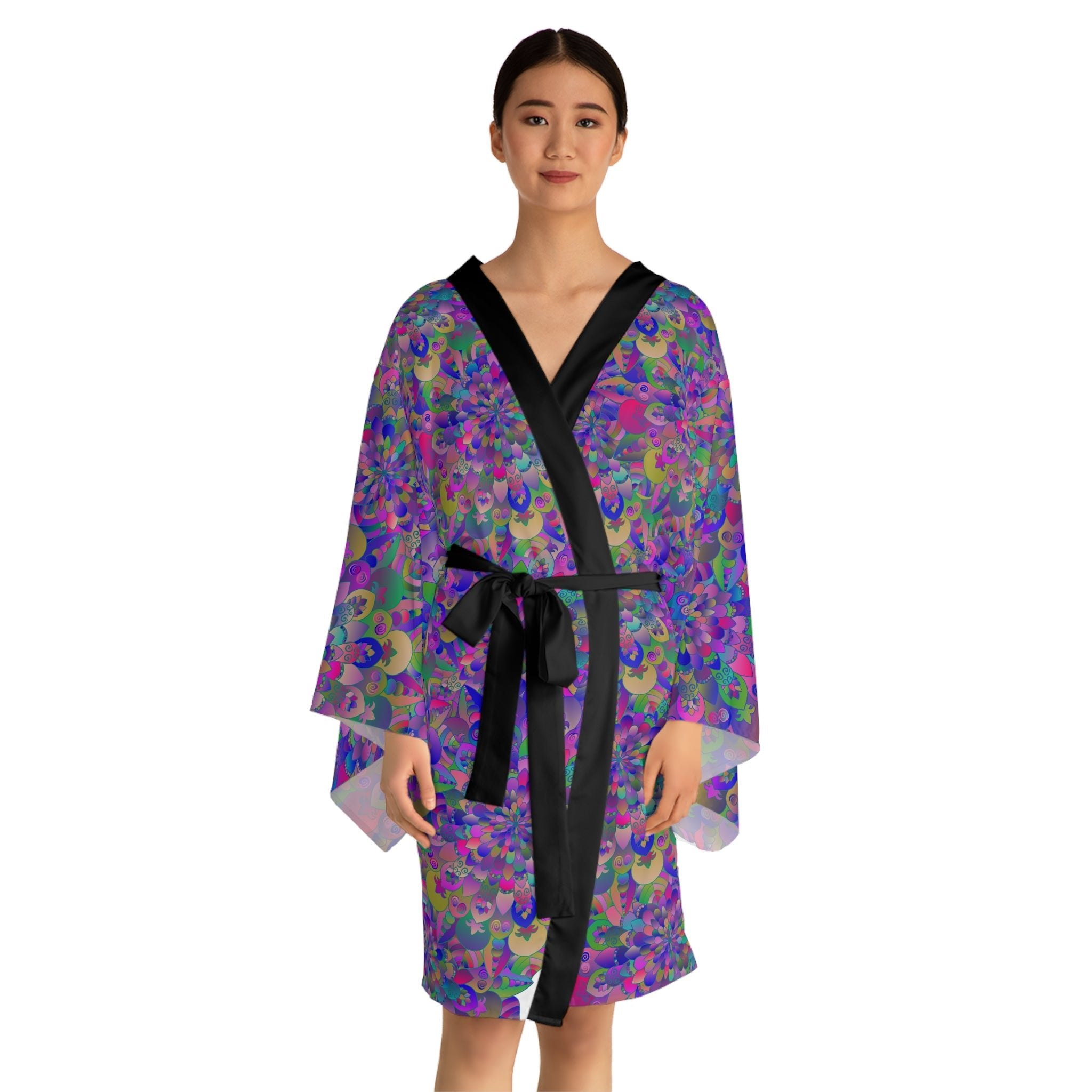 Bohemian Mandala Kimono Robe - Colorful Art All Over Prints - Blululi