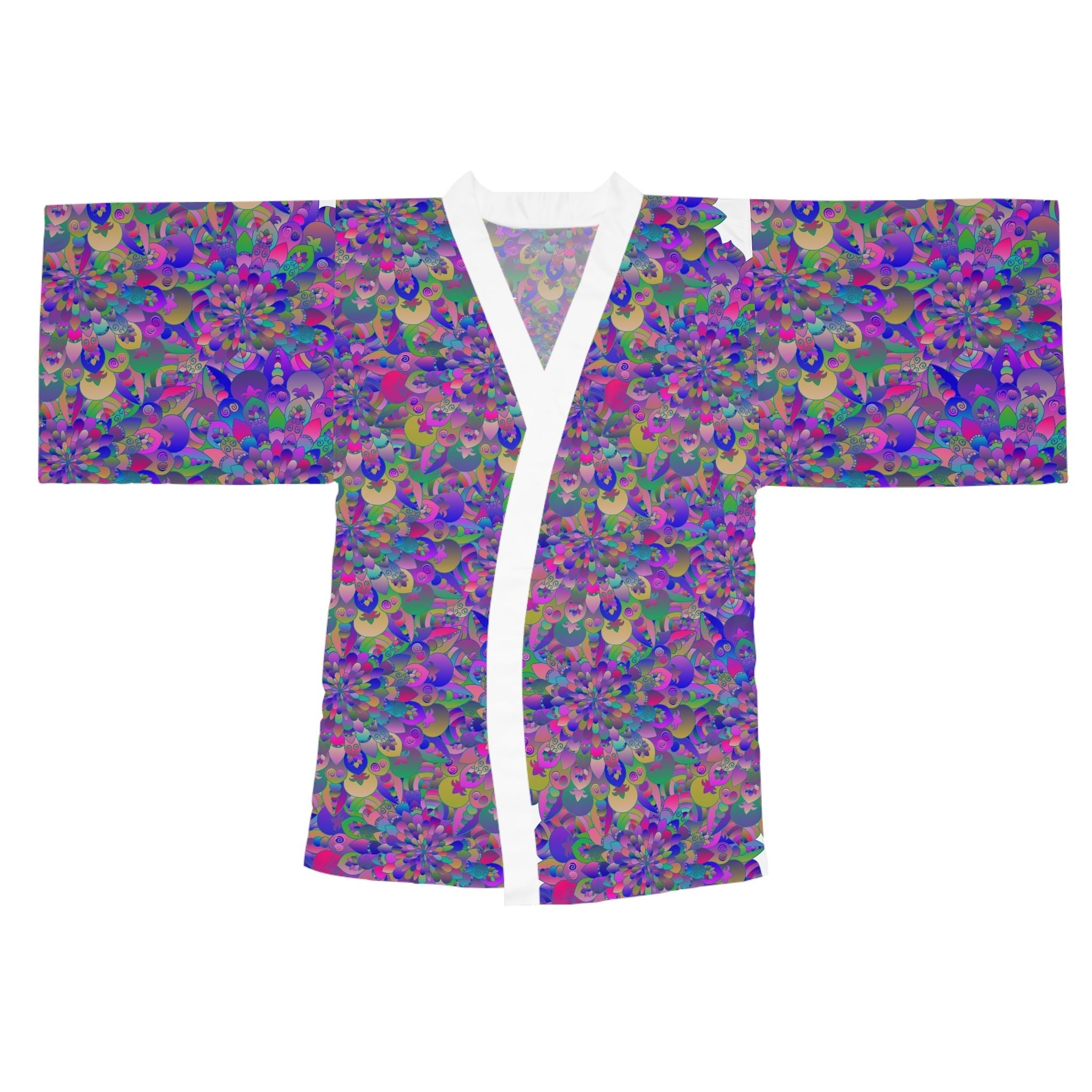 Bohemian Mandala Kimono Robe - Colorful Art All Over Prints - Blululi