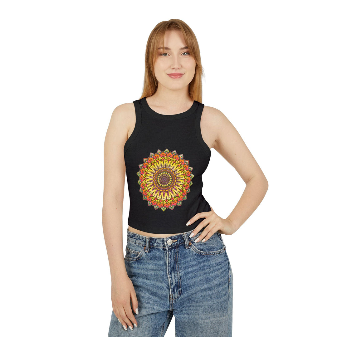 Bohemian Mandala Racerback Tank Top Tank Top - Blululi