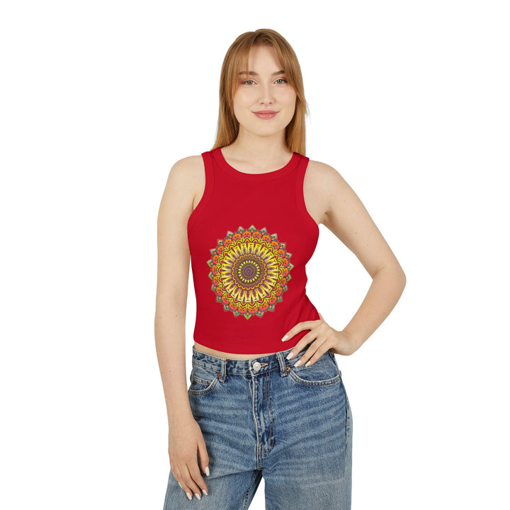 Bohemian Mandala Racerback Tank Top Tank Top - Blululi