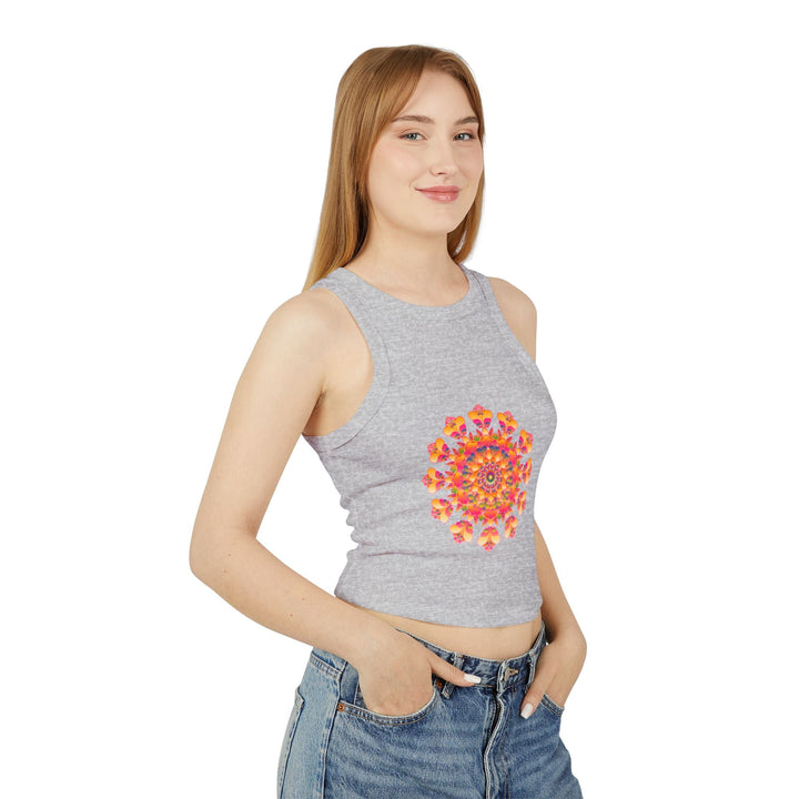 Bohemian Mandala Racerback Tank Top Tank Top - Blululi