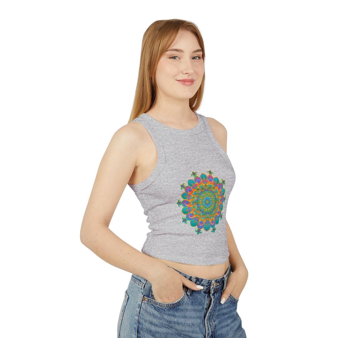 Bohemian Mandala Racerback Tank Top Tank Top - Blululi