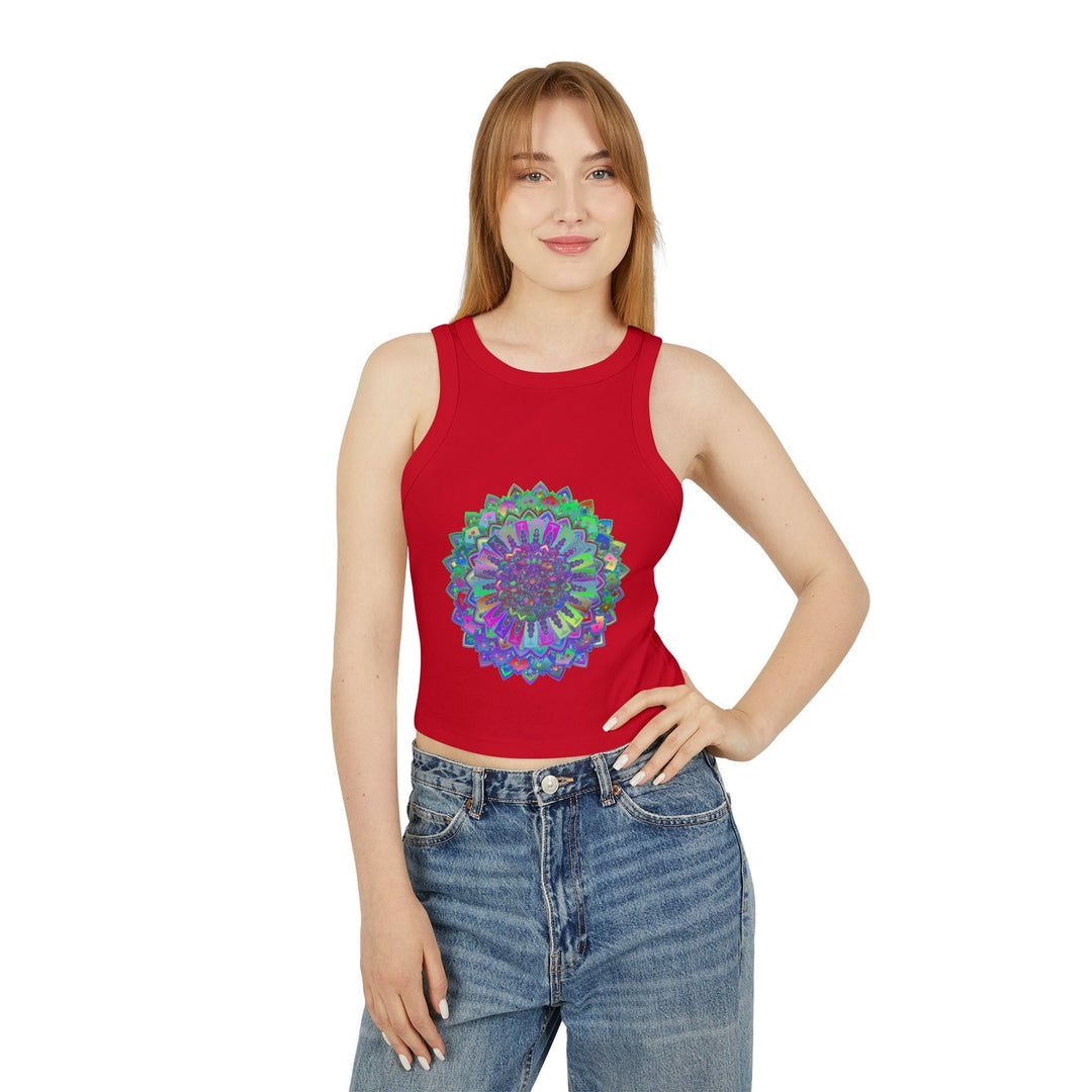 Bohemian Mandala Racerback Tank Top Tank Top - Blululi