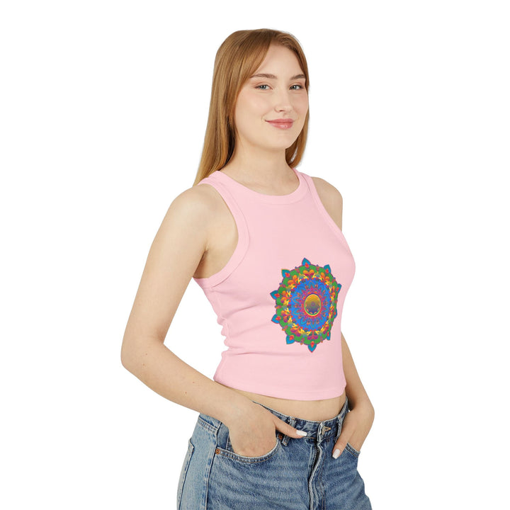 Bohemian Mandala Racerback Tank Top Tank Top - Blululi