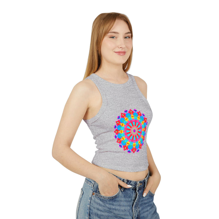 Bohemian Mandala Racerback Tank Top Tank Top - Blululi