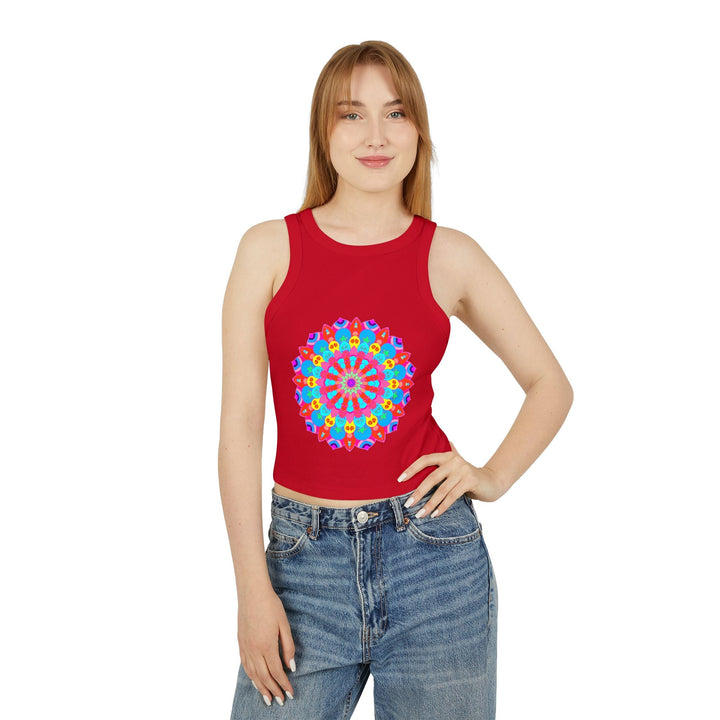 Bohemian Mandala Racerback Tank Top Tank Top - Blululi