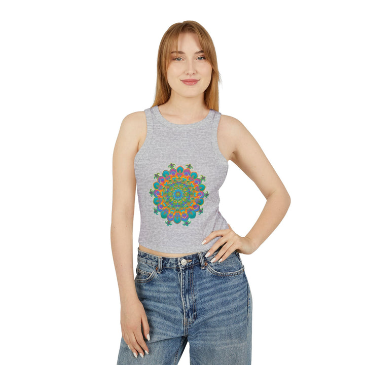 Bohemian Mandala Racerback Tank Top Tank Top - Blululi