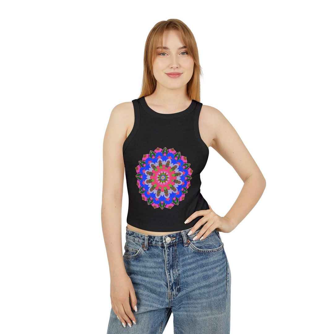 Bohemian Mandala Racerback Tank Top Tank Top - Blululi