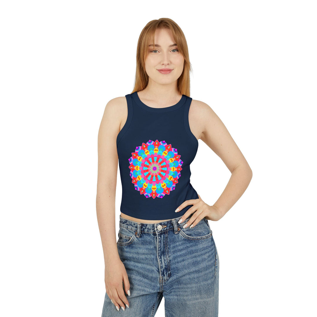 Bohemian Mandala Racerback Tank Top Tank Top - Blululi