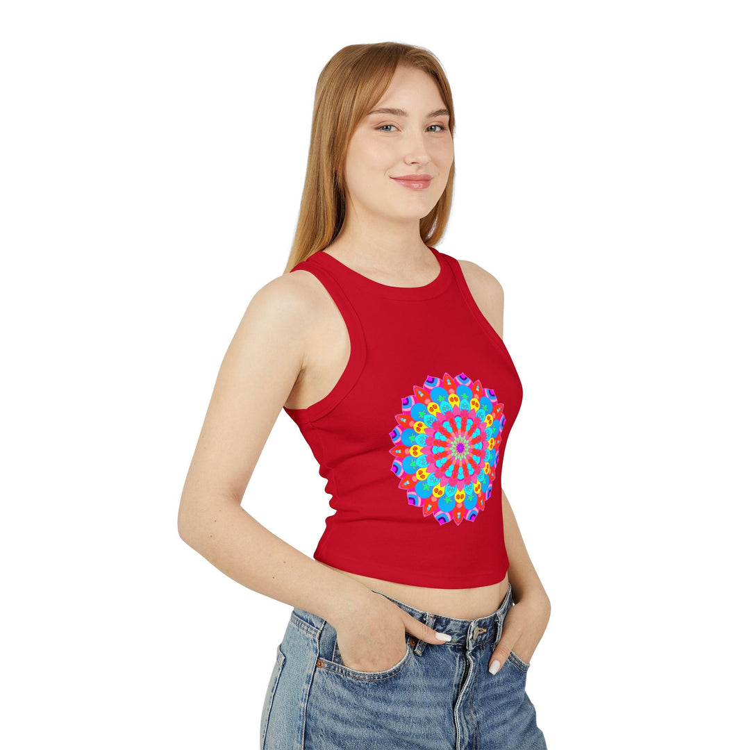 Bohemian Mandala Racerback Tank Top Tank Top - Blululi