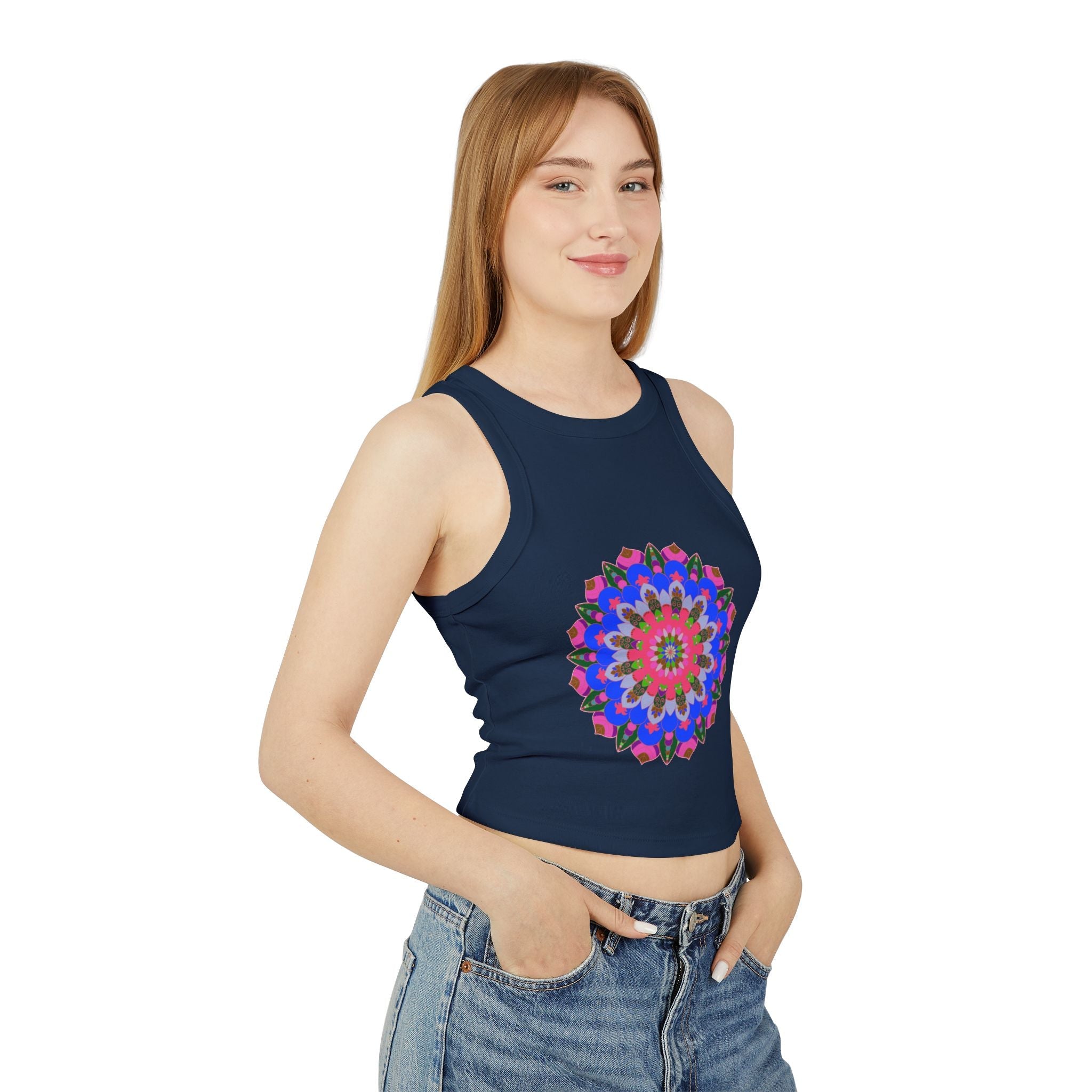 Bohemian Mandala Racerback Tank Top Tank Top - Blululi