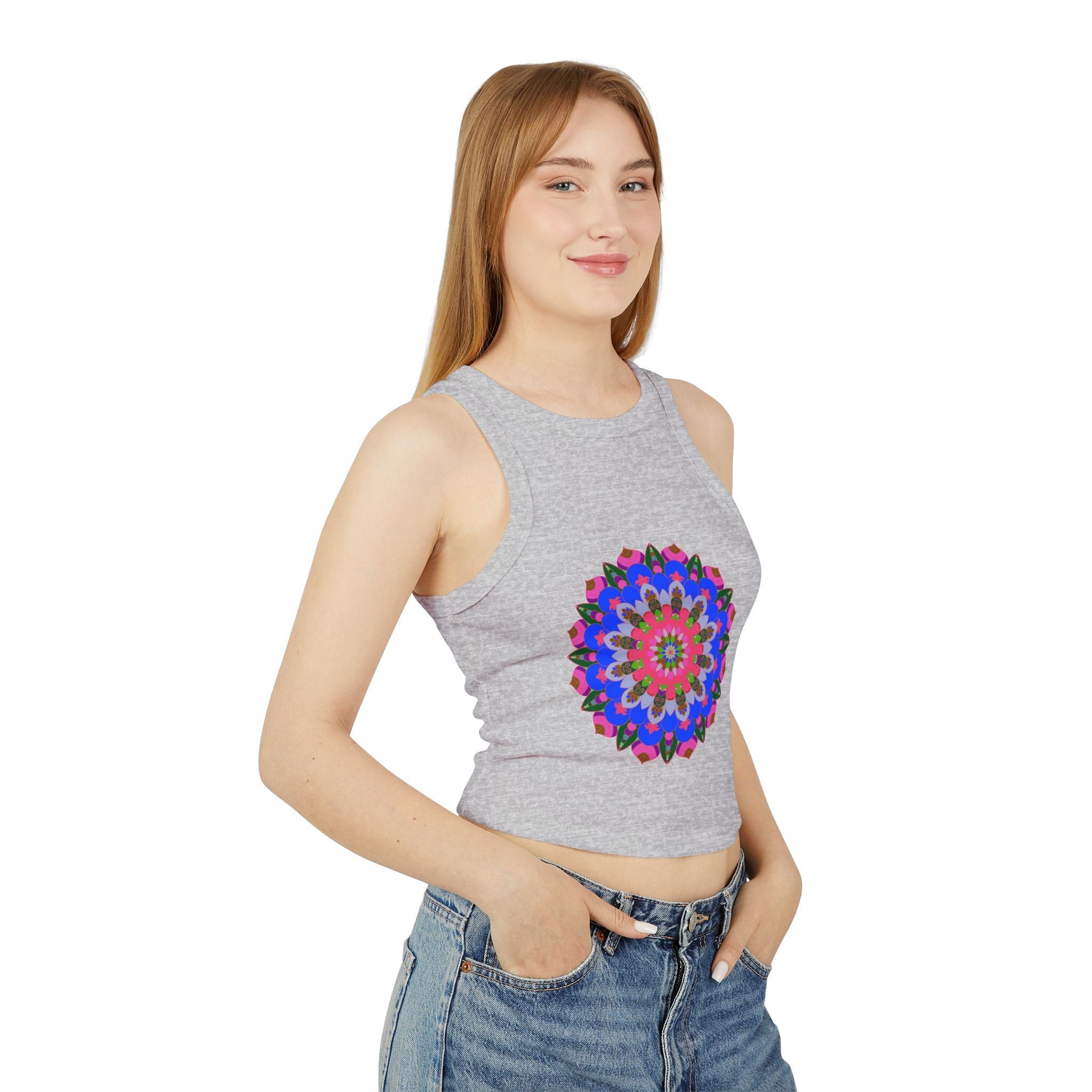 Bohemian Mandala Racerback Tank Top Tank Top - Blululi