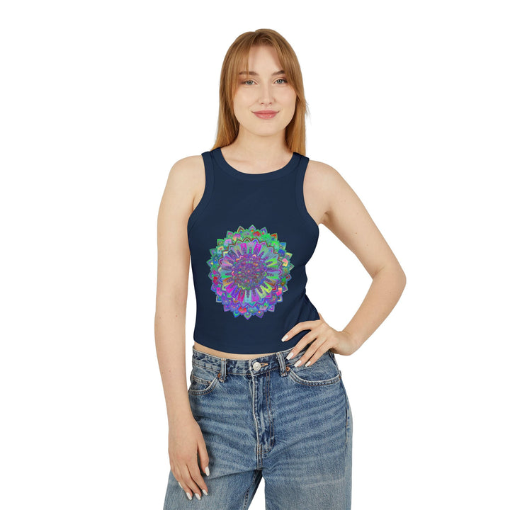 Bohemian Mandala Racerback Tank Top Tank Top - Blululi