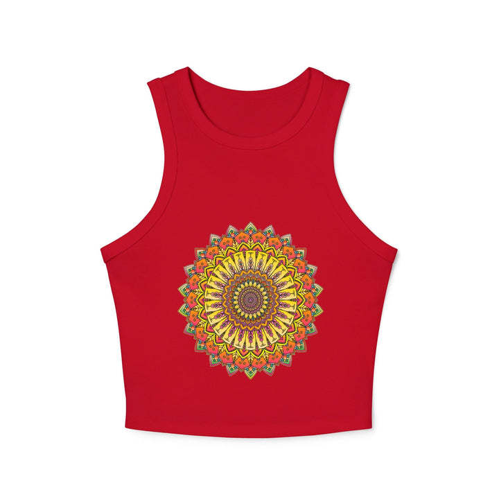 Bohemian Mandala Racerback Tank Top Tank Top - Blululi