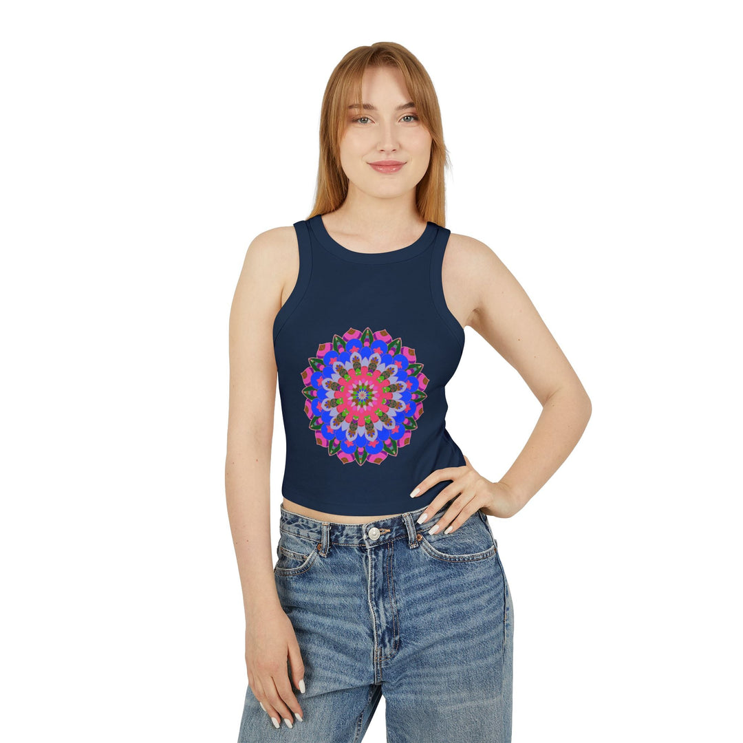 Bohemian Mandala Racerback Tank Top Tank Top - Blululi