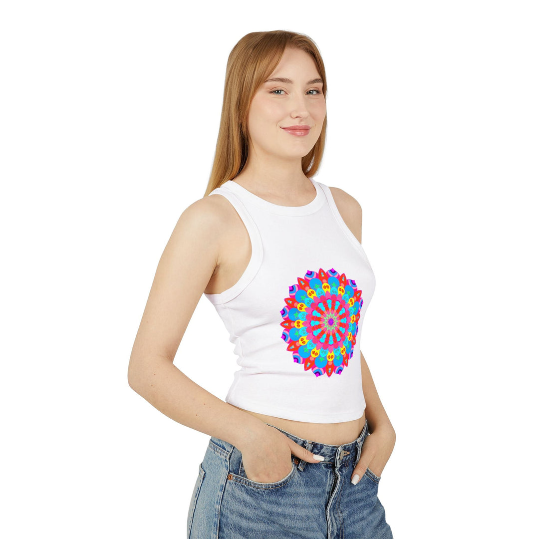 Bohemian Mandala Racerback Tank Top Tank Top - Blululi