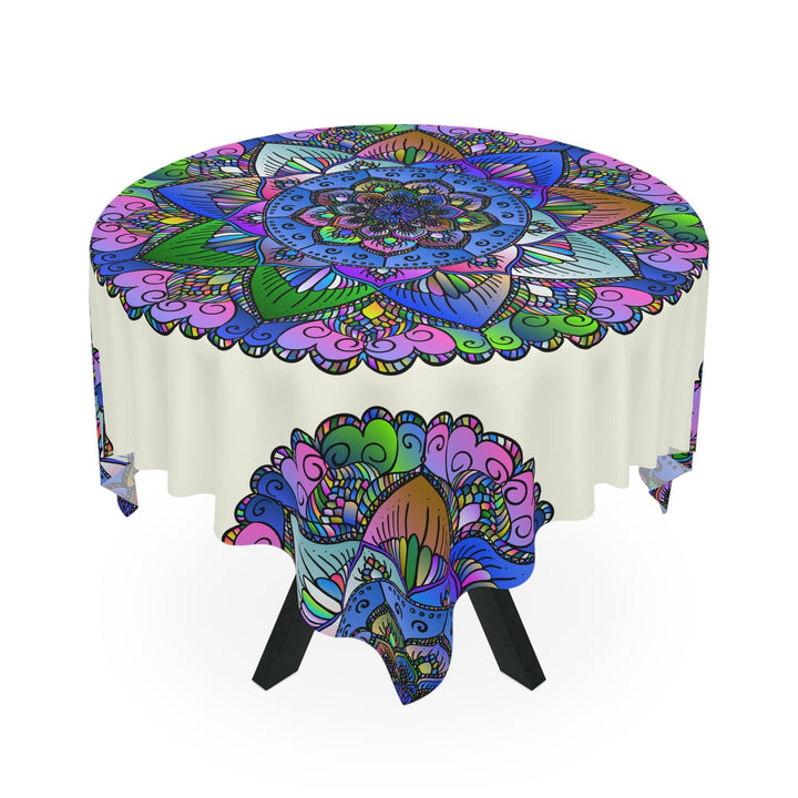 Bohemian Mandala Tablecloth - Ivory Home Decor - Blululi