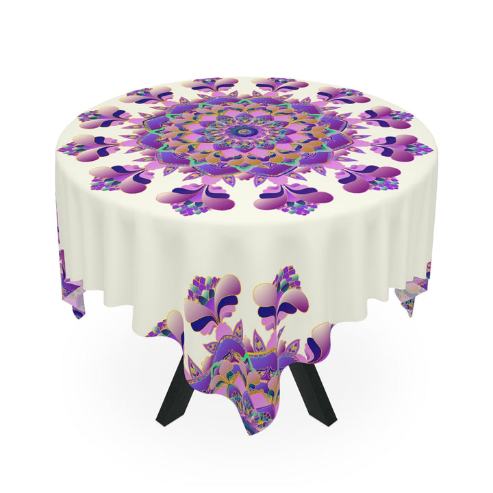 Bohemian Mandala Tablecloth - Ivory Home Decor - Blululi