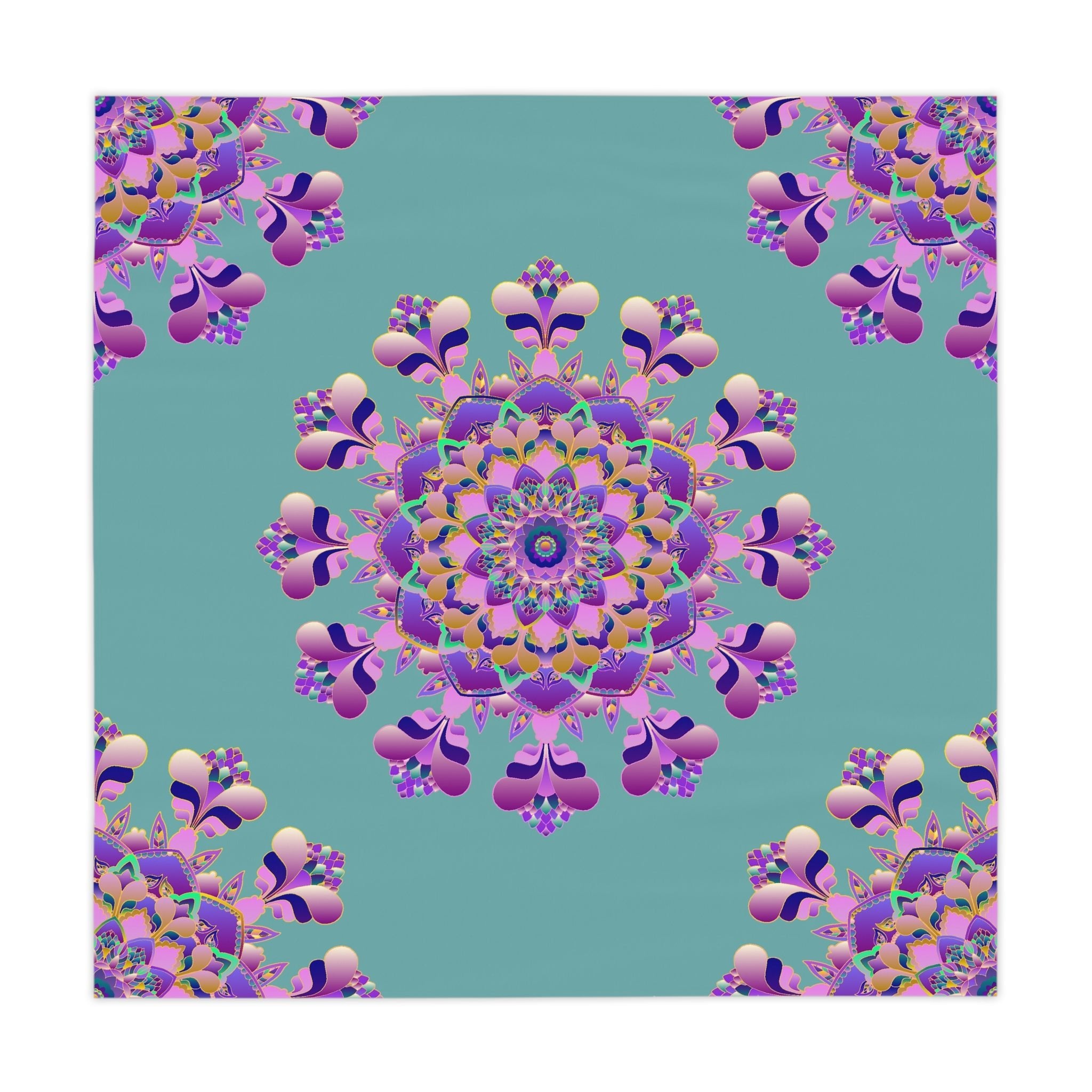 Bohemian Mandala Tablecloth - Pink, Purple, Blue Home Decor - Blululi