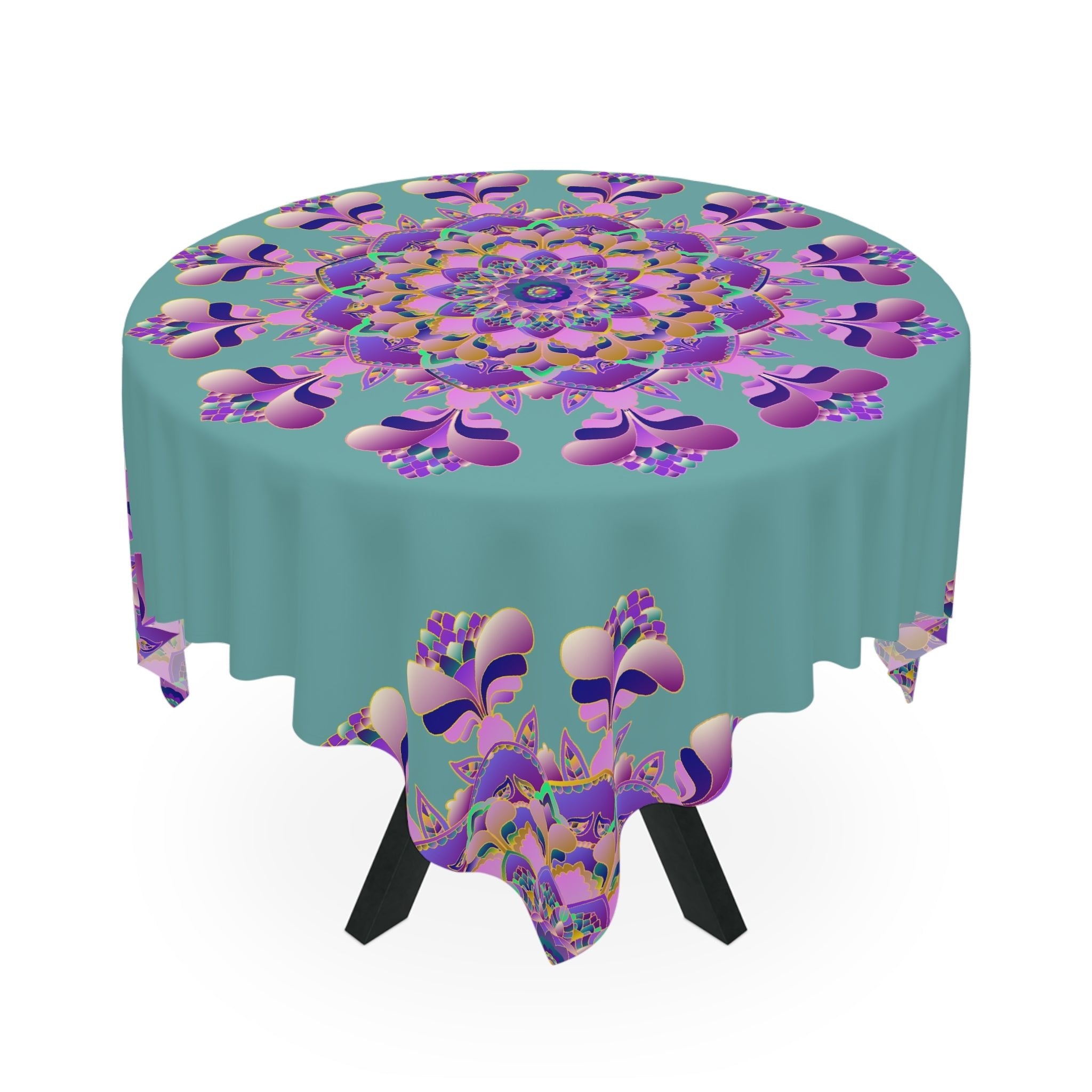 Bohemian Mandala Tablecloth - Pink, Purple, Blue Home Decor - Blululi