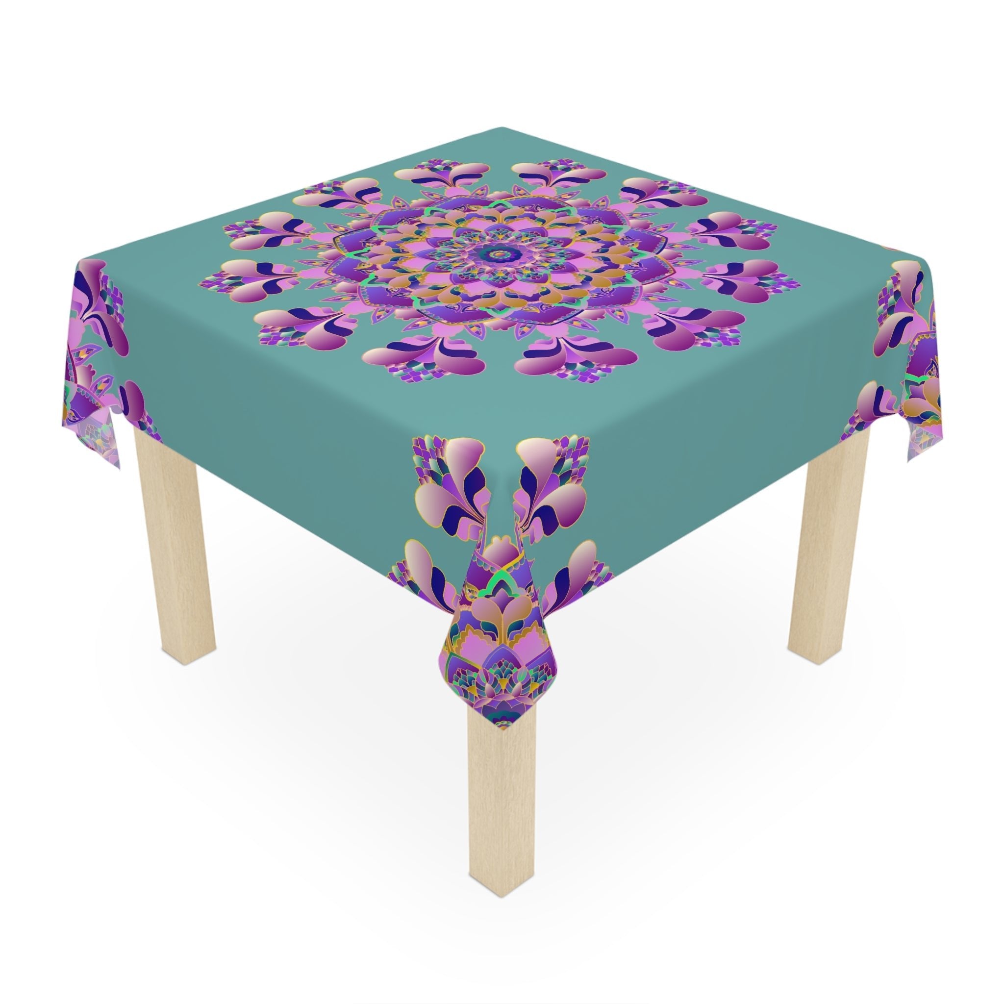 Bohemian Mandala Tablecloth - Pink, Purple, Blue Home Decor - Blululi