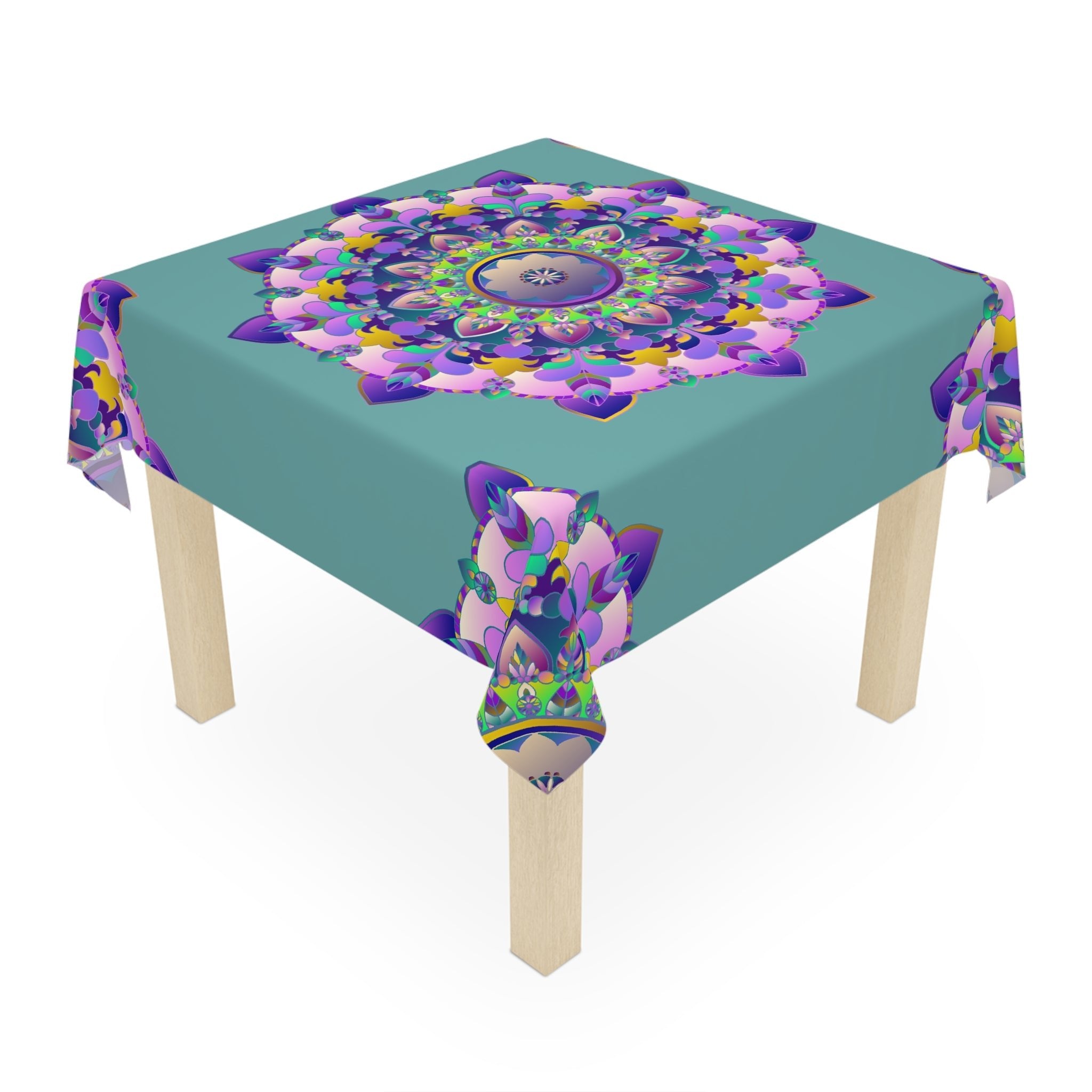 Bohemian Mandala Tablecloth - Sage Green Home Decor - Blululi