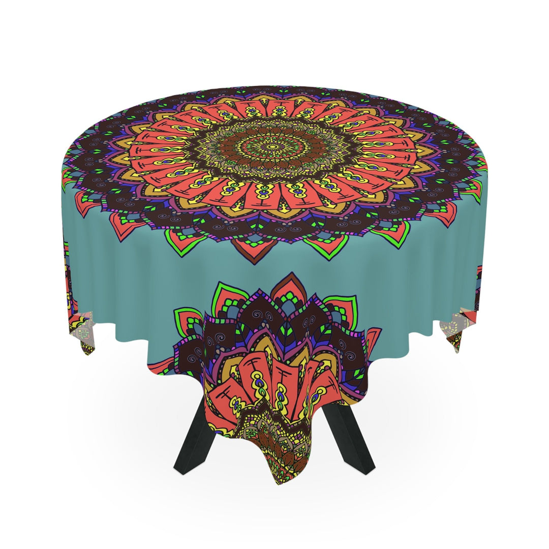 Bohemian Mandala Tablecloth - Sage Green Home Decor - Blululi