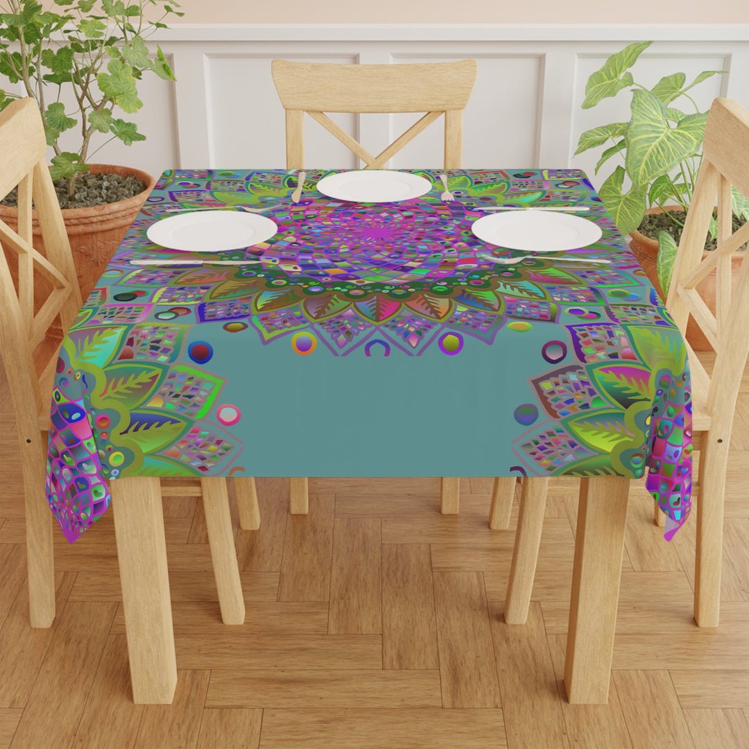 Bohemian Mandala Tablecloth - Sage Green Home Decor - Blululi