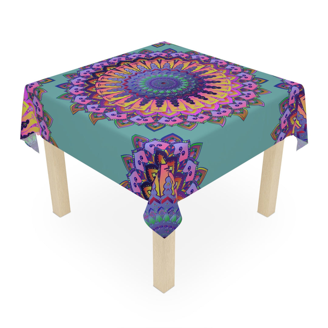 Bohemian Mandala Tablecloth - Sage Green Home Decor - Blululi