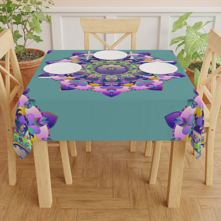 Bohemian Mandala Tablecloth - Sage Green Home Decor - Blululi