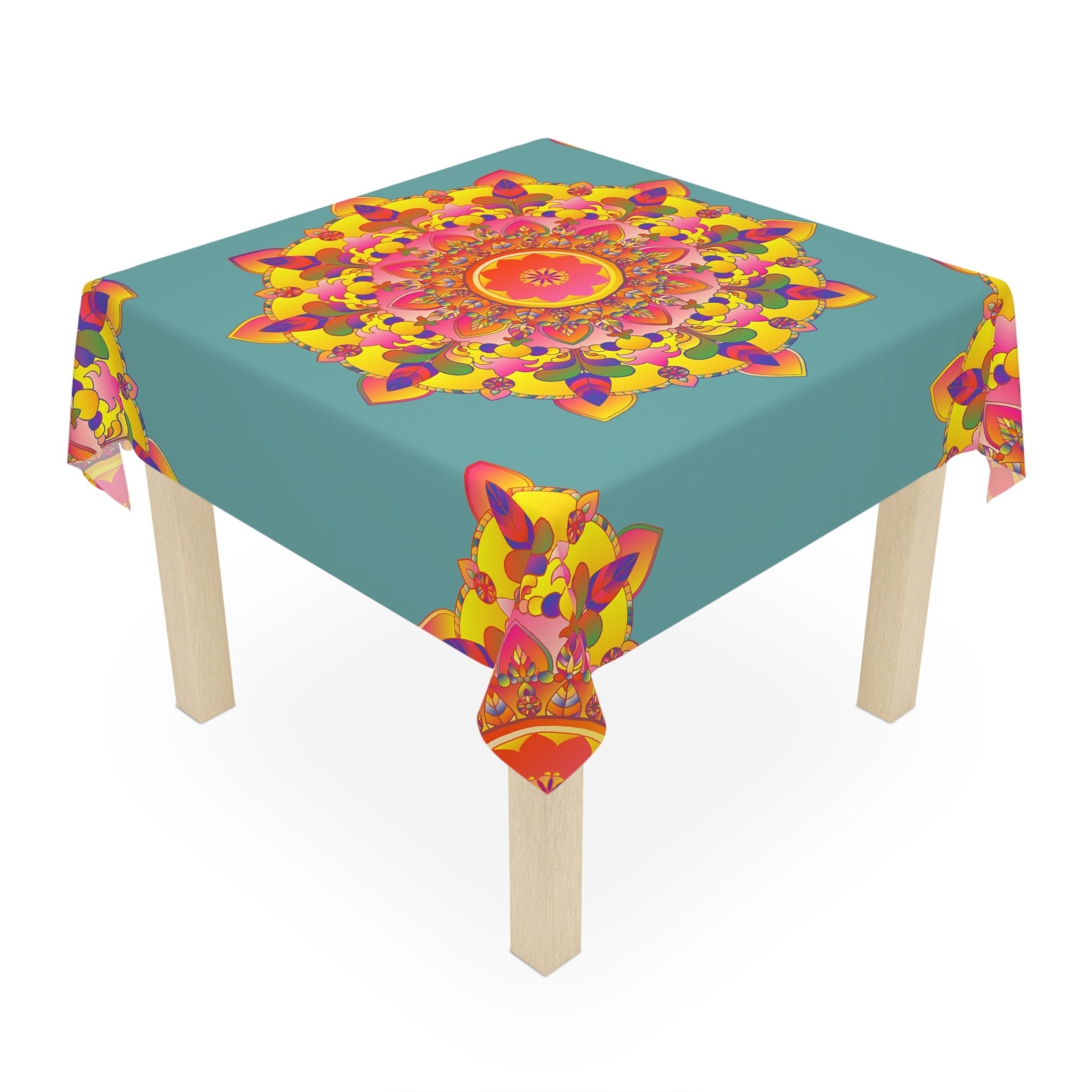 Bohemian Mandala Tablecloth - Sage Green Home Decor - Blululi