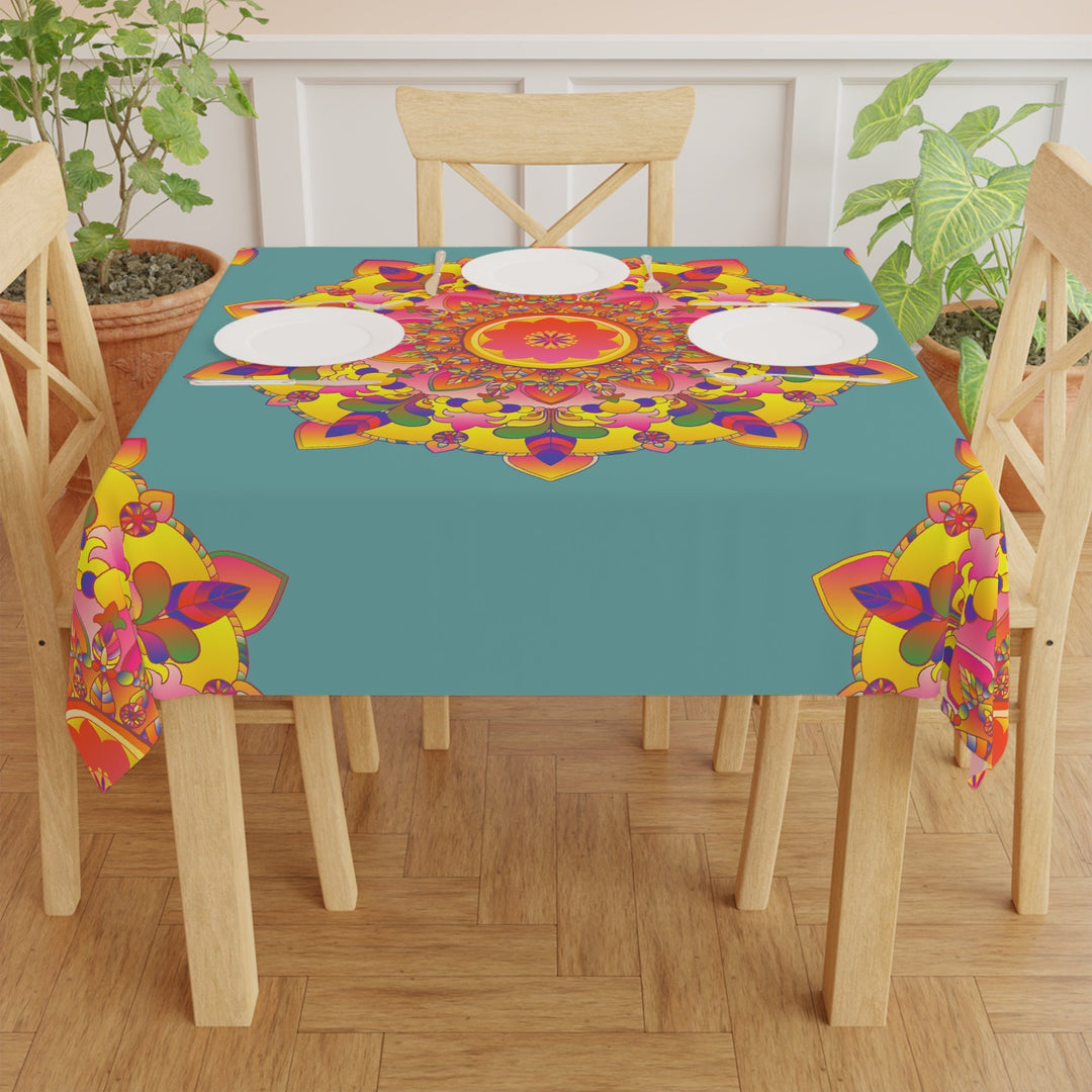 Bohemian Mandala Tablecloth - Sage Green Home Decor - Blululi