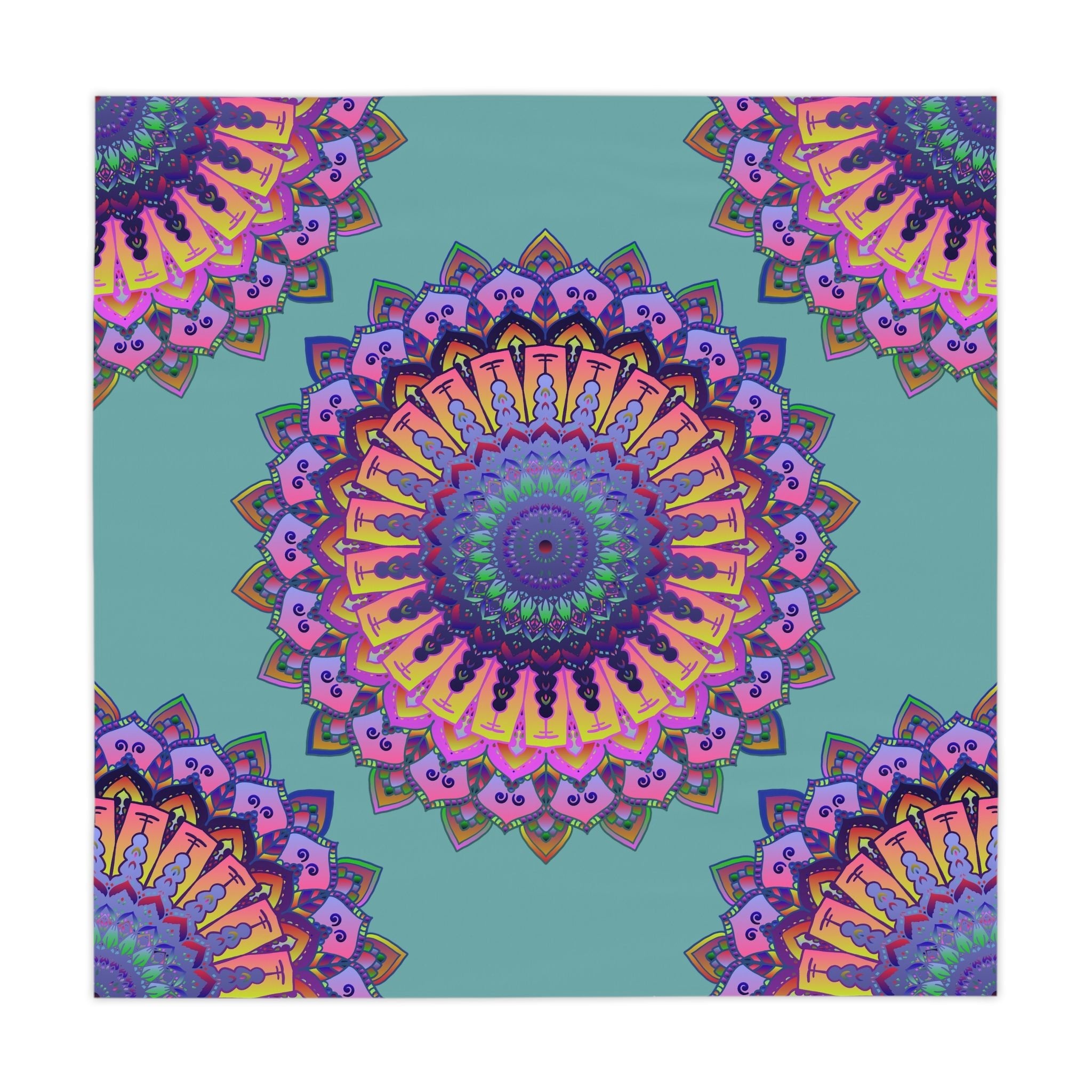 Bohemian Mandala Tablecloth - Sage Green Home Decor - Blululi