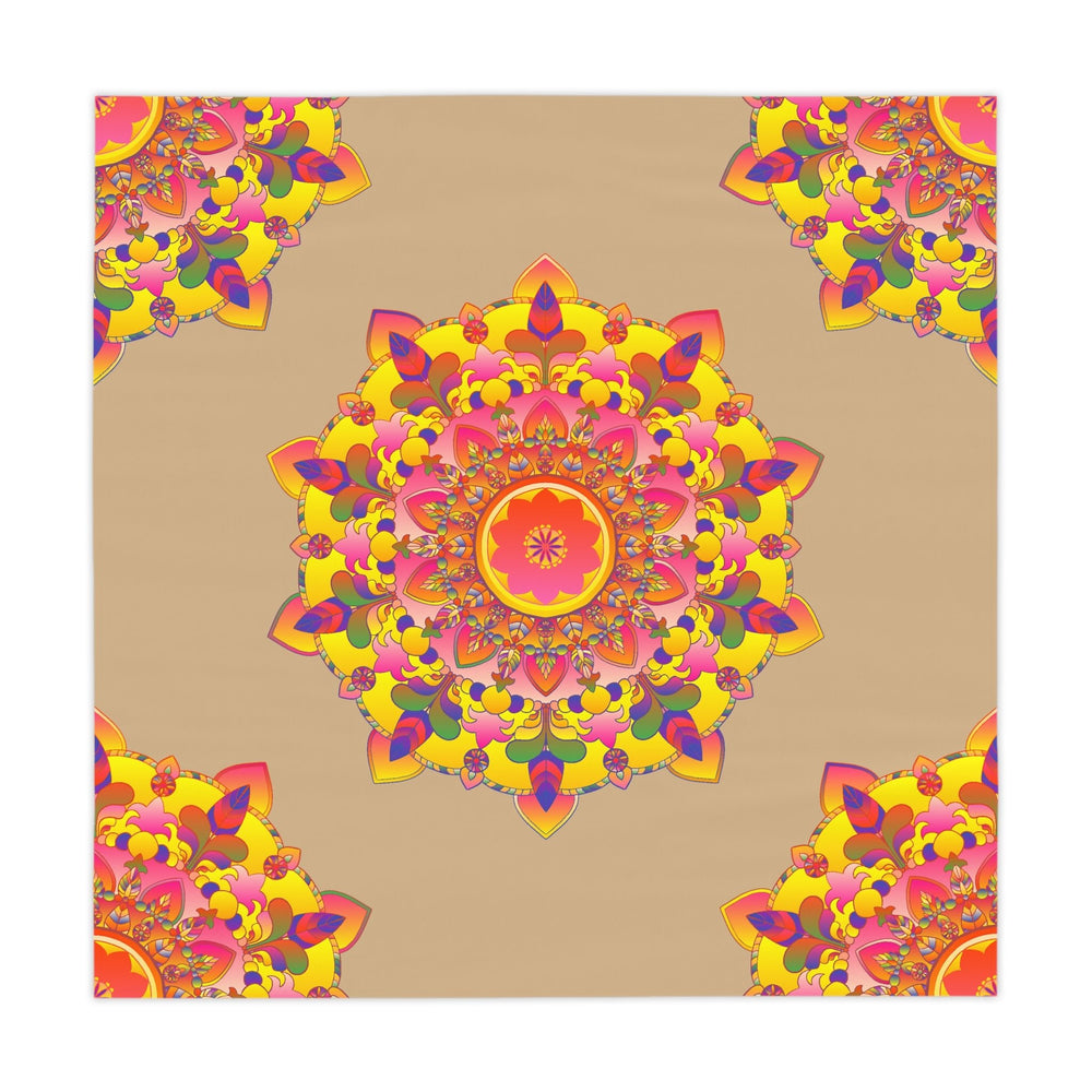 Bohemian Mandala Tablecloth, Sand & Floral Home Decor - Blululi