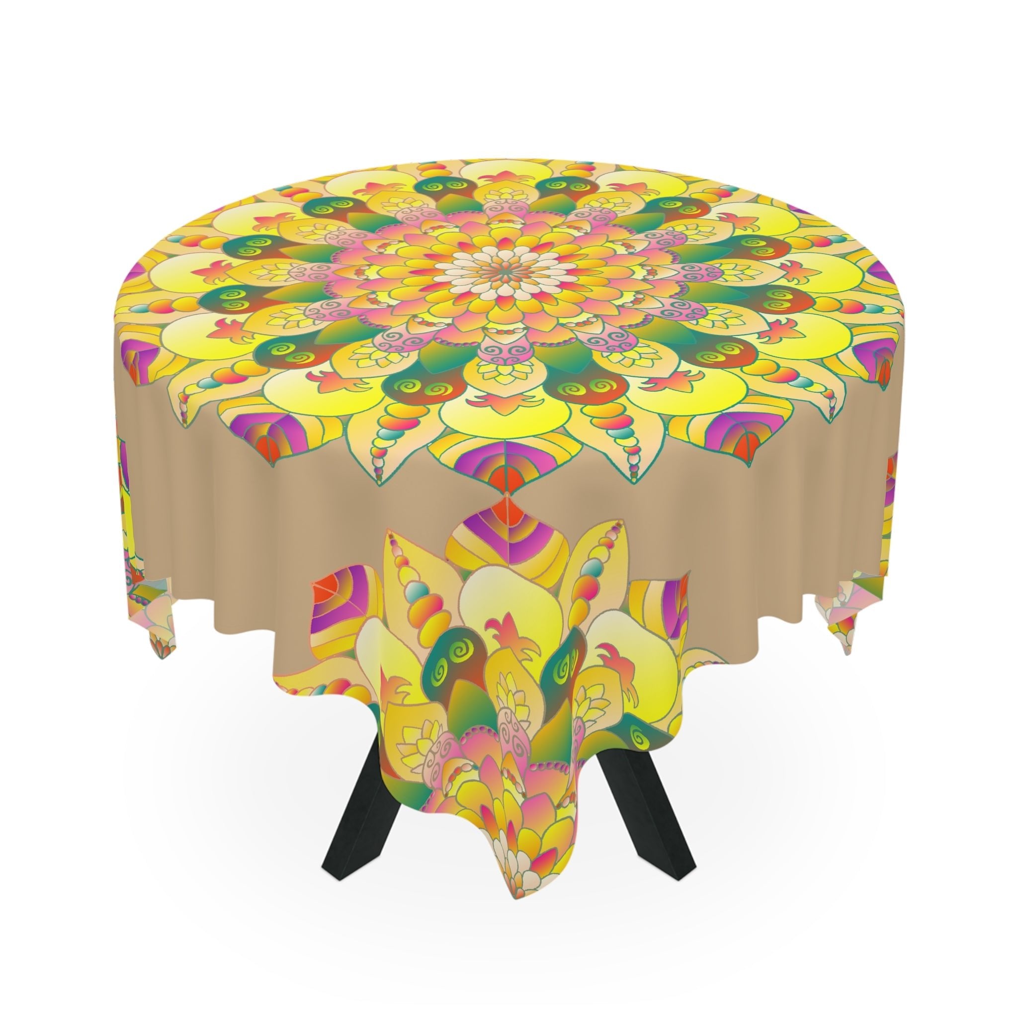 Bohemian Mandala Tablecloth - Sand Home Decor - Blululi