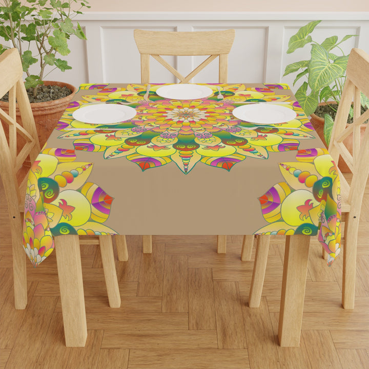 Bohemian Mandala Tablecloth - Sand Home Decor - Blululi