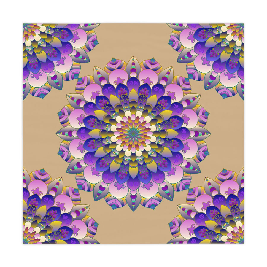 Bohemian Mandala Tablecloth - Vibrant Sand Design Home Decor - Blululi
