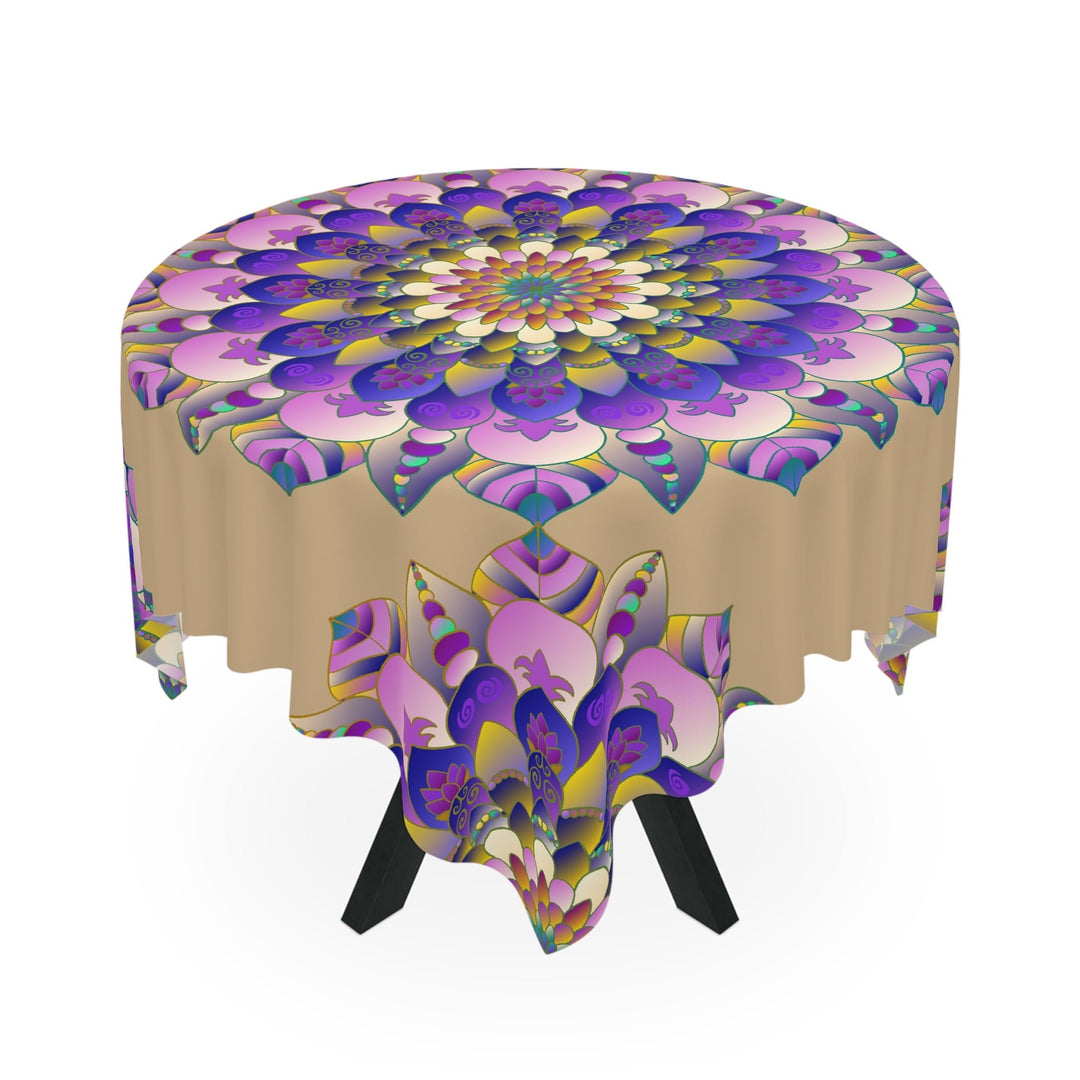 Bohemian Mandala Tablecloth - Vibrant Sand Design Home Decor - Blululi