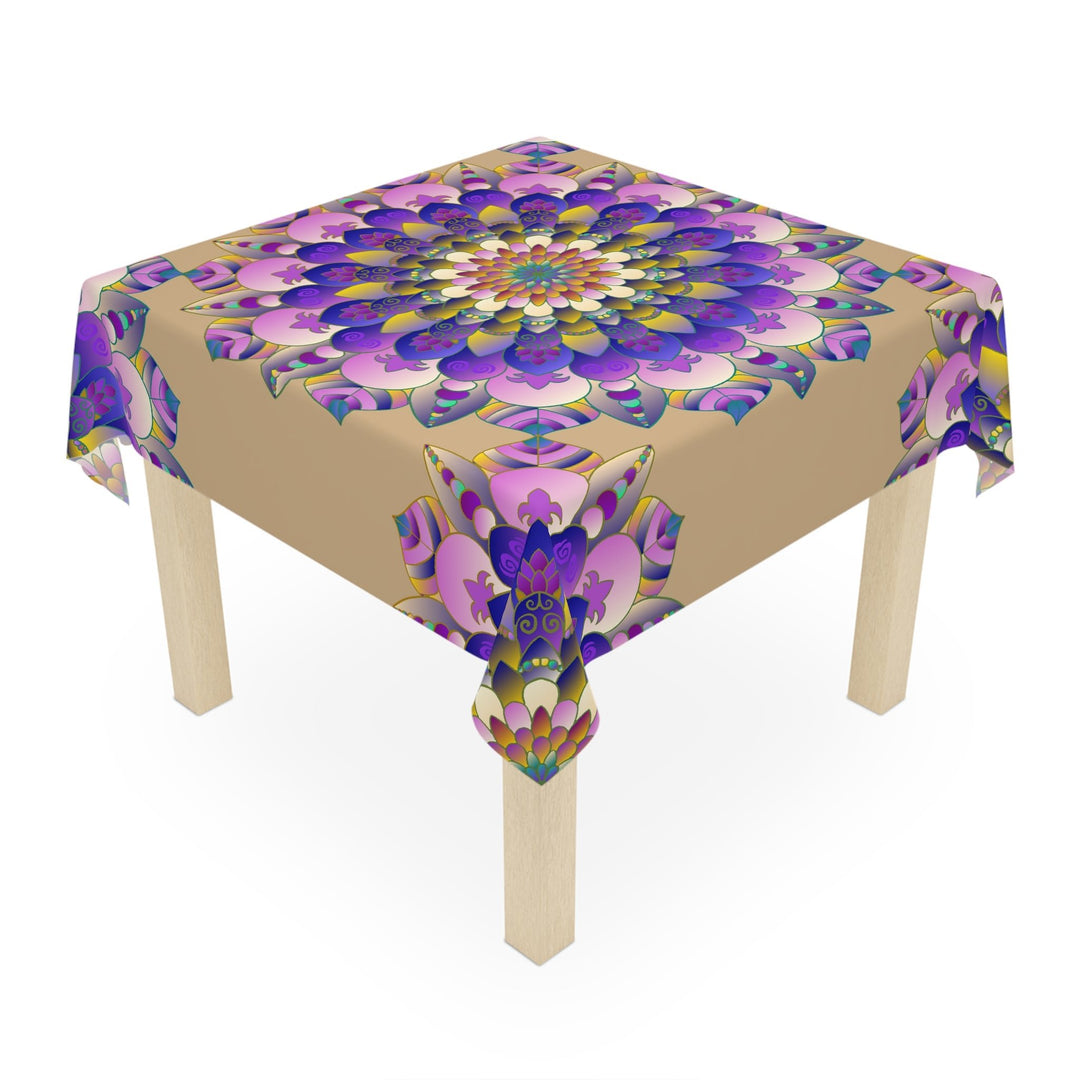 Bohemian Mandala Tablecloth - Vibrant Sand Design Home Decor - Blululi