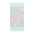 Boho Beach Cloth decorated with Flower Doodle Art - Original Fine Art Hand - Drawn - Blululi